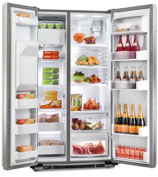 mabe Американский встраиваемый холодильник из металла с диспенсером льда класса а + Side by side | prof. 61cm Ore24cgfsstce - Вид №1