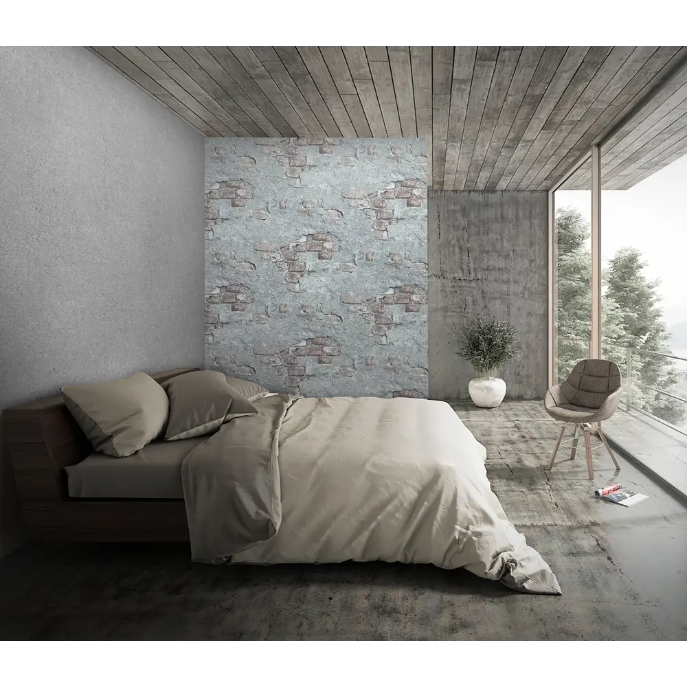 Обои флизелиновые Loft Silv серые 1.06x10 м 168457-16 SOLO Loft&Silver STLM-2012194 - Вид №3