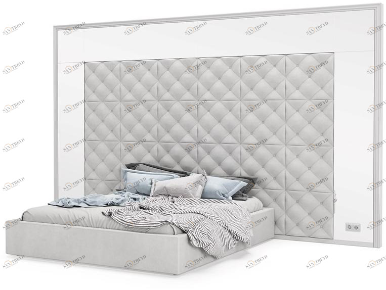 DWFI Высокое изголовье из капитоне для двуспальной кровати  00002423 