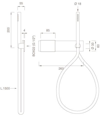 Гидравлический смеситель для ванны и душа с ручным душем Regolo Reg 10 Santreyd - Вид №2