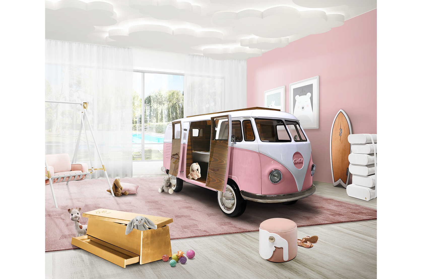 CIST60 Детская кровать машина Бан Ван Circu  - Вид №21