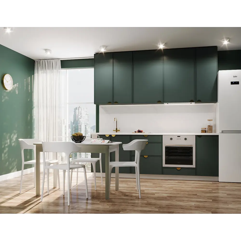 Фальшпанель для кухонного шкафа Инта 58x214 см KONSENSA МДФ цвет зеленый 89417925 STLM-2081099 Инта зелёная - Вид №4