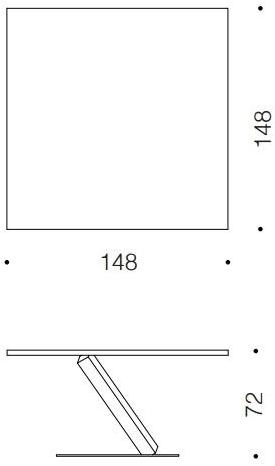 Квадратный стальной стол Element Santreyd sun-id-1463745 - Вид №4