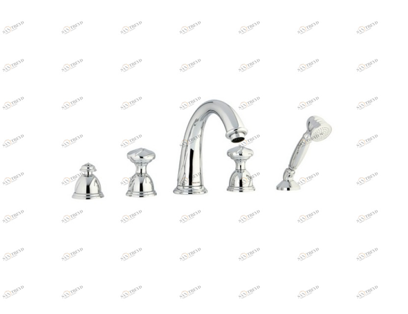 051416.B00.00 Набор для ванны с пятью отверстиями Золото 24К Mestre Oman