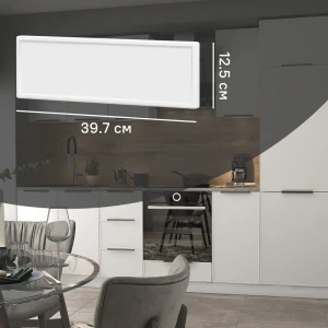 Фасад кухонного шкафа Инта 39.7x12.5 см KONSENSA ЛДСП цвет белый 89415867 STLM-2123186
