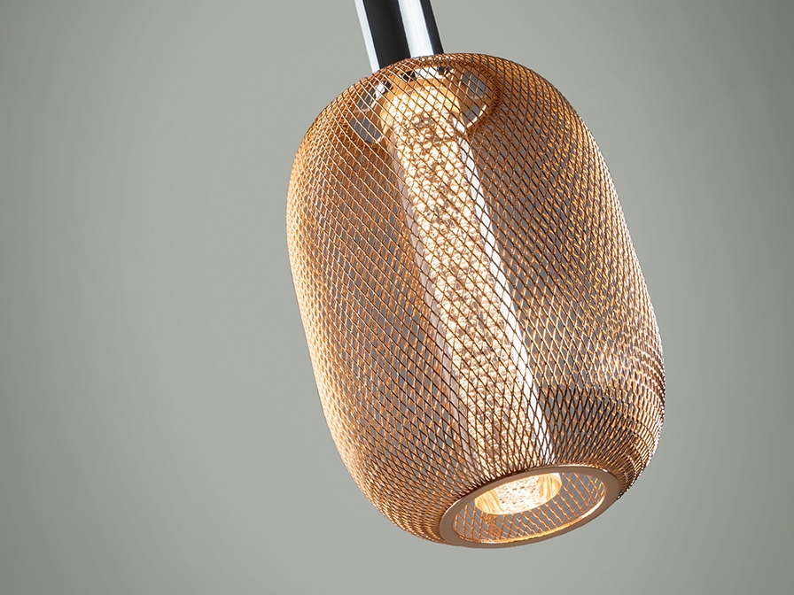 084392 Подвесной светильник 1L хром/золотой Schuller Micron  - Вид №3