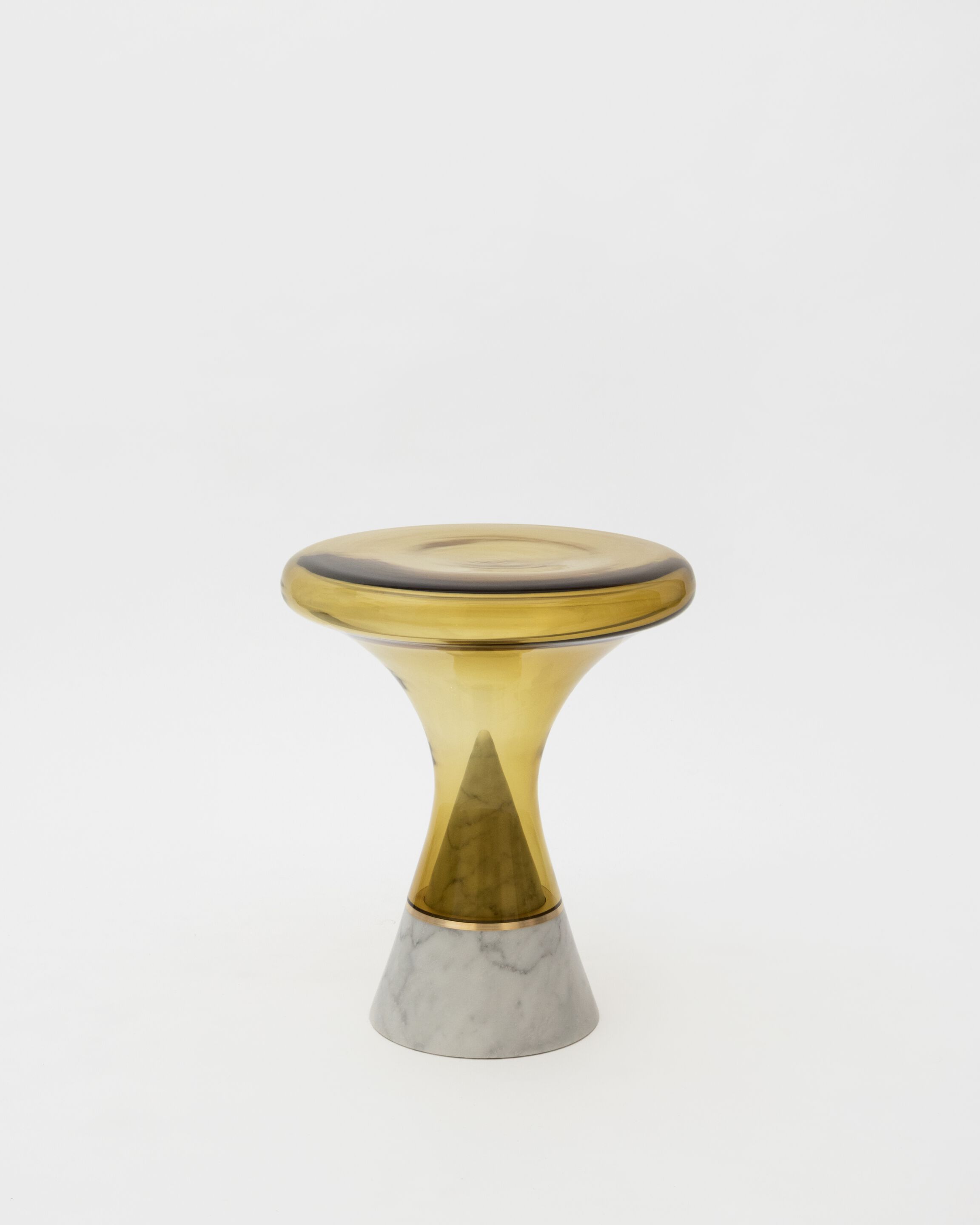 Круглый журнальный столик из дутого стекла SkLO JOIN ARCH-00023204 - Вид №2