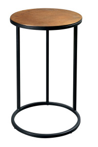 FUMO0009 Прикроватный столик с круглым металлическим основанием ijlbrown