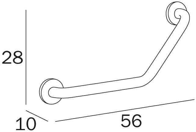 INDA® Ручка для ванной с фиксированным углом Help Ah392a - Вид №1