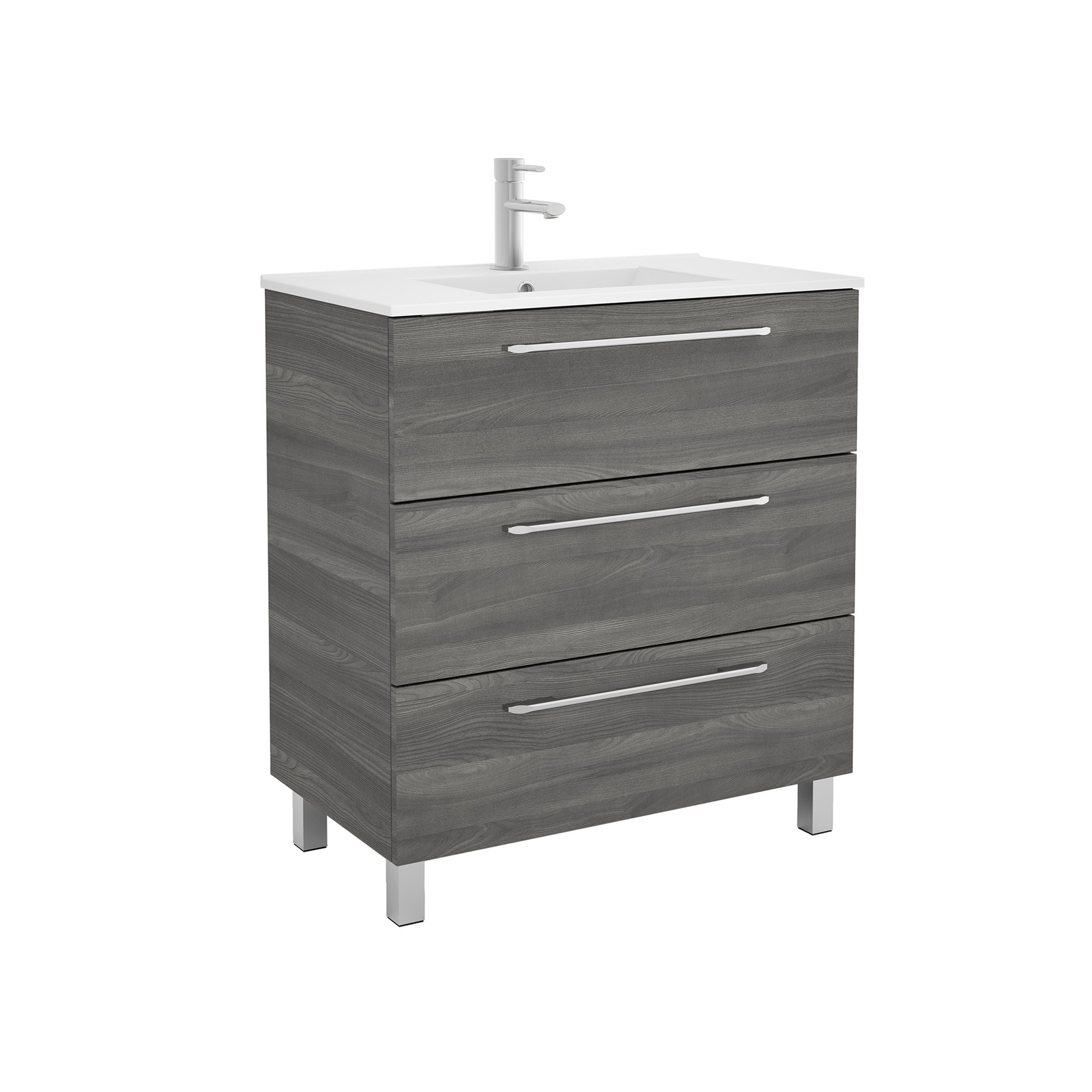 23249 SALGAR Мебель для умывальника FUSSION CHROME 800 3 ящика ALSACIA 797 x 868 x 450 мм Эльзасия - Вид №1