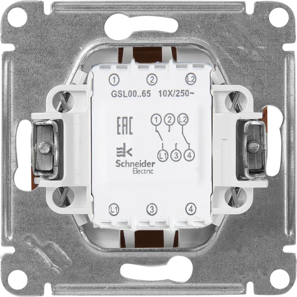 Выключатель проходной встраиваемый Systeme Electric Glossa 2 клавиши цвет дуб STLM-2115601 - Вид №2