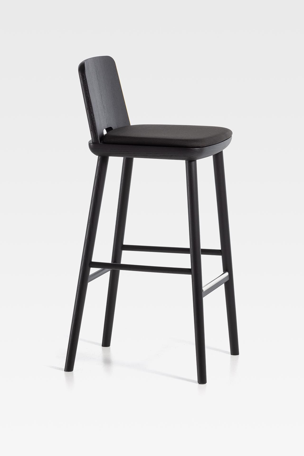 Высокий стул из ясеня с мягким сиденьем SIPA планшет ARCH-00110006 - Вид №10