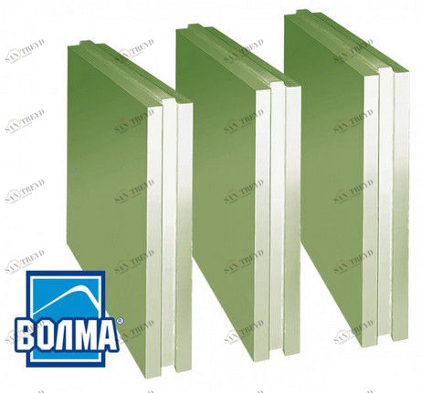 Гипсовая плита гидрофоб. 667х500х100 (полнотелая) (ВОЛМА) 254333