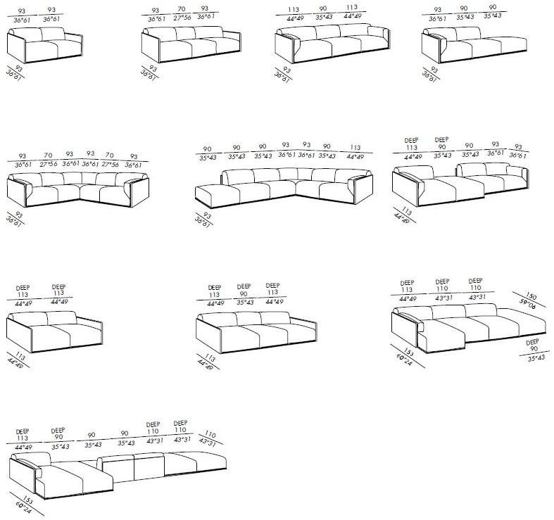 Meridiani Модульный тканевый диван Bacon sun-id-1422330 - Вид №3