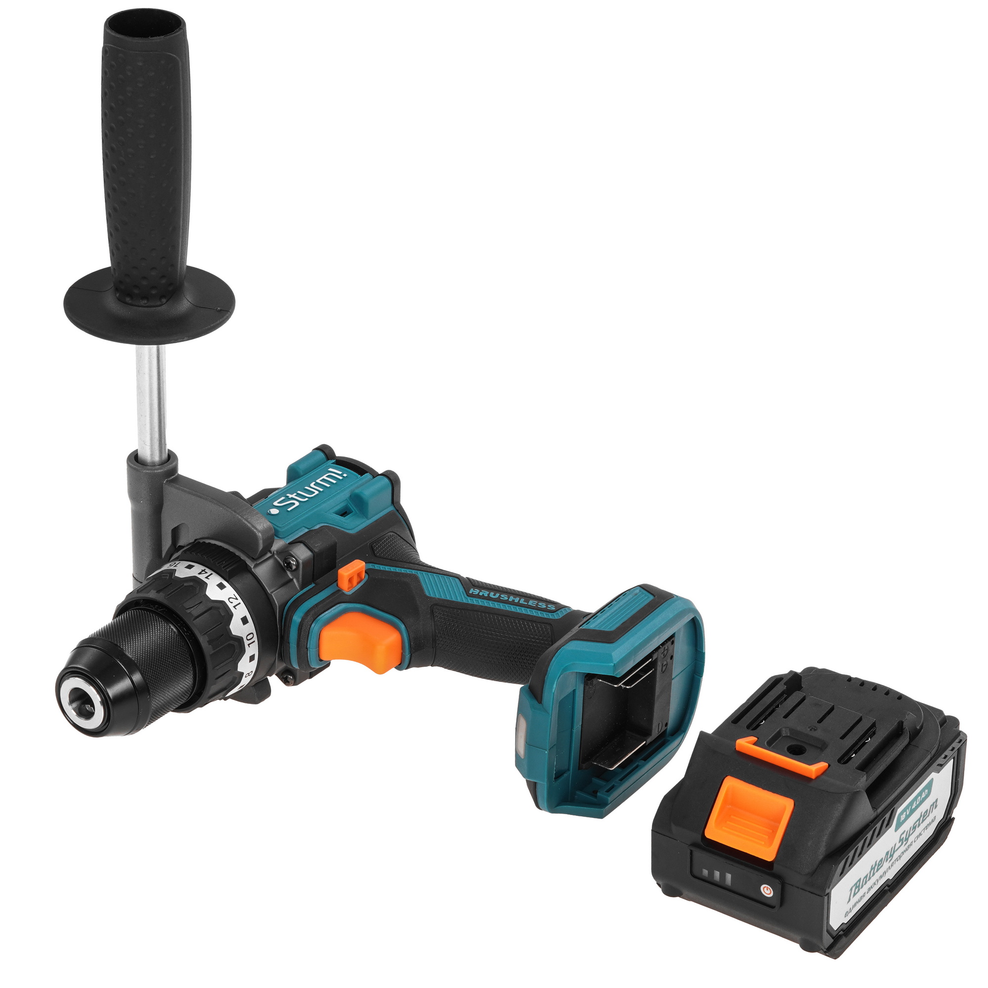 Дрель-шуруповерт Sturm! CD1655BLI 1BatterySystem 18V 9293129 STDN-0021862 - Вид №5