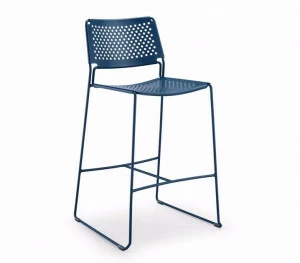 Midj Высокий садовый стул из стали со спинкой Slim