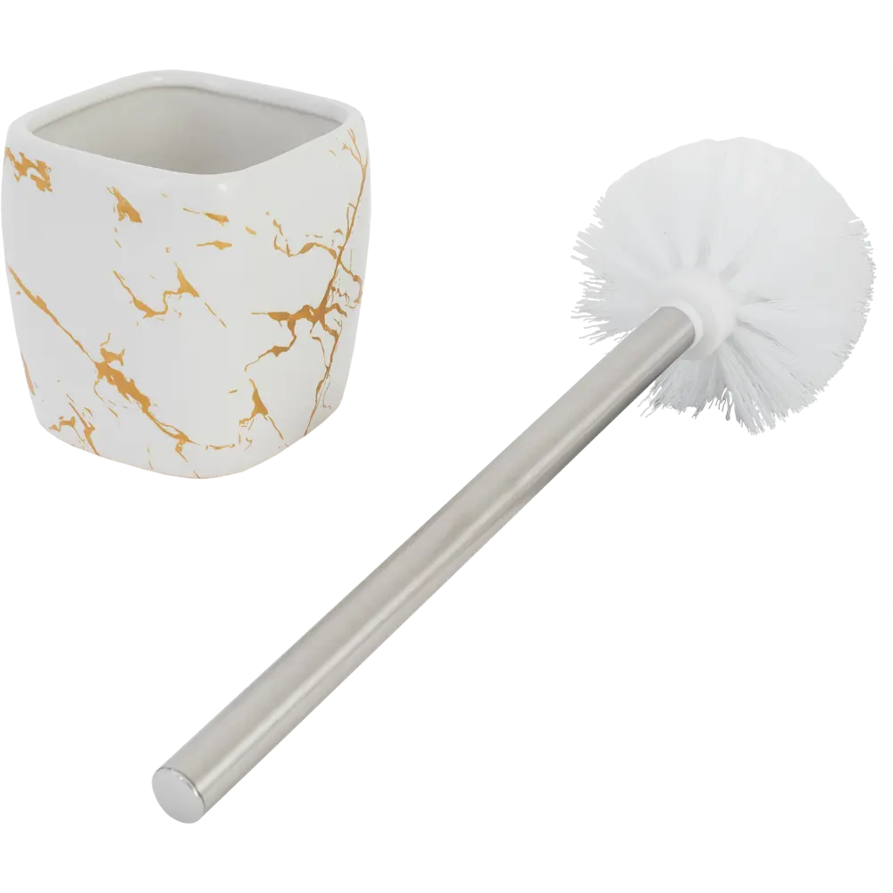 Ершик для унитаза Vidage Marmo Dorato цвет белый STLM-2209341 - Вид №2