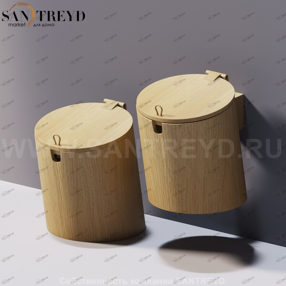 Agape MIDI BASKET Корзина для мусора под натуральный дуб ACOM0601RT