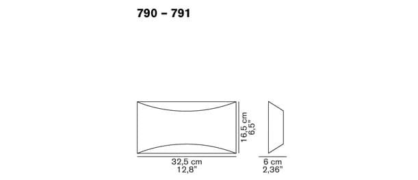 Окрашенный металлический настенный светильник Oluce KELLY - 791 BI ARCH-00049046 - Вид №4