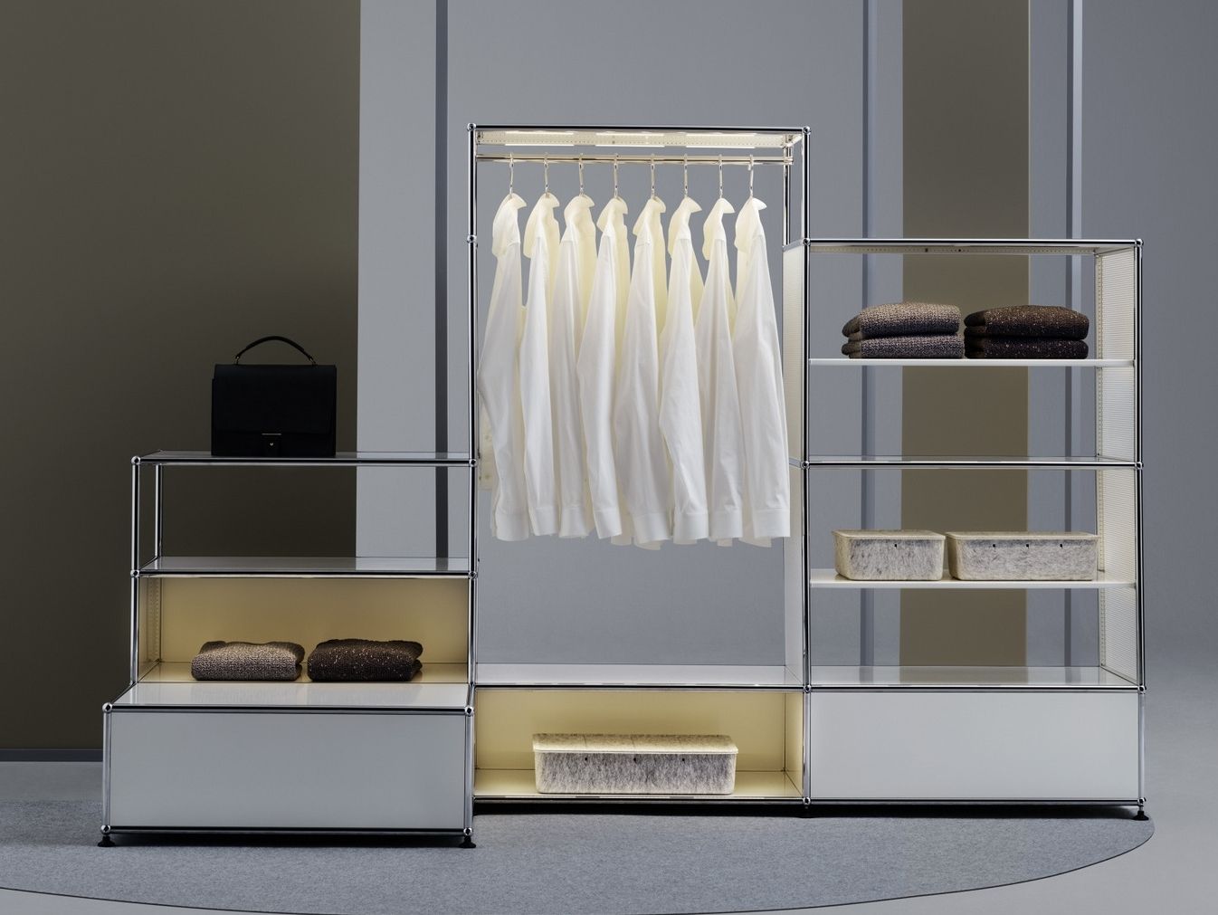 Модульная гардеробная на заказ USM USM Haller E ARCH-00096382