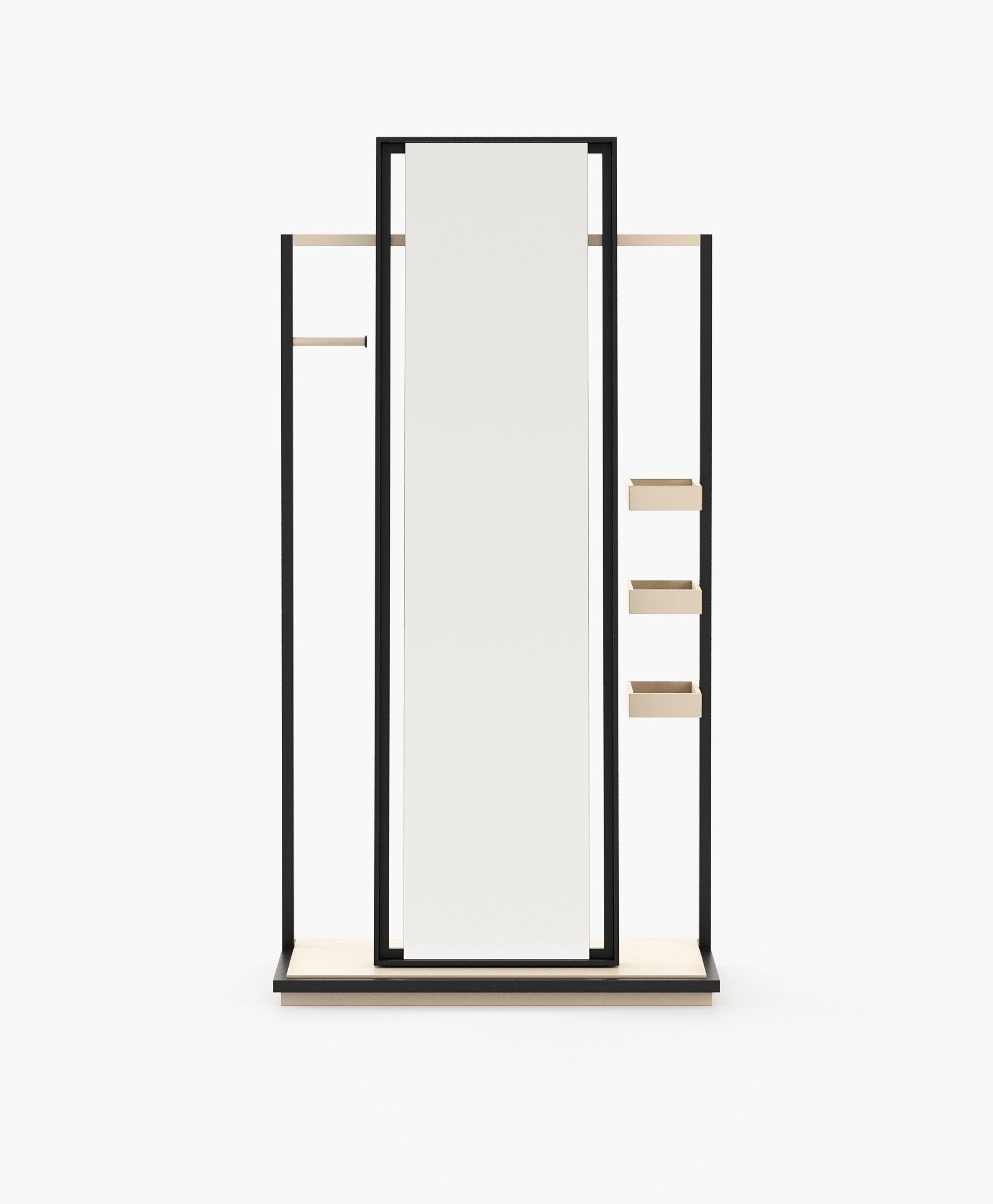 Деревянное и металлическое напольное зеркало с полкой Laskasas HERBERT ARCH-00012800 - Вид №4