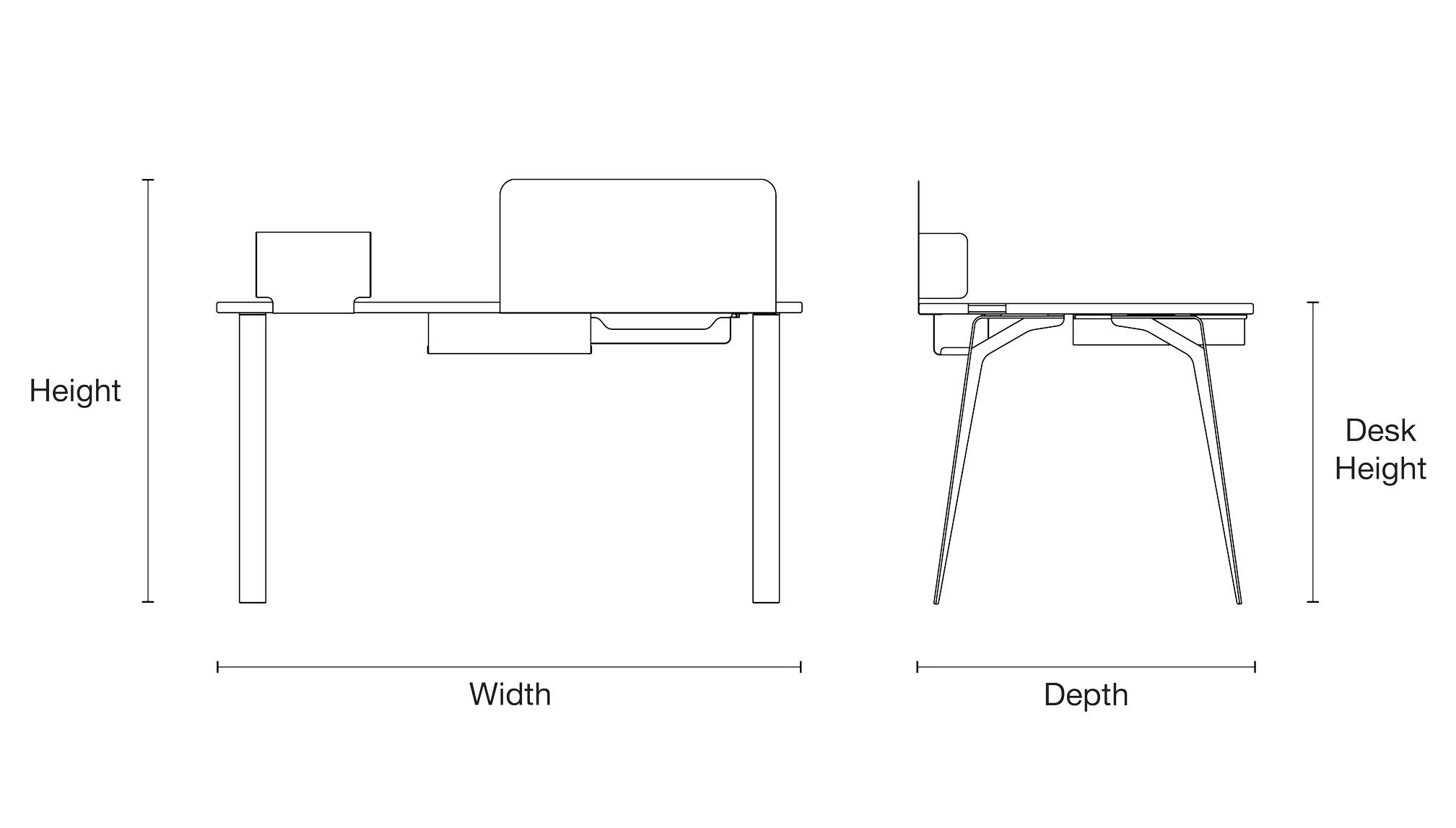 Прямоугольный стол из ясеня с ящиками Case MANTIS ARCH-00101776 - Вид №18