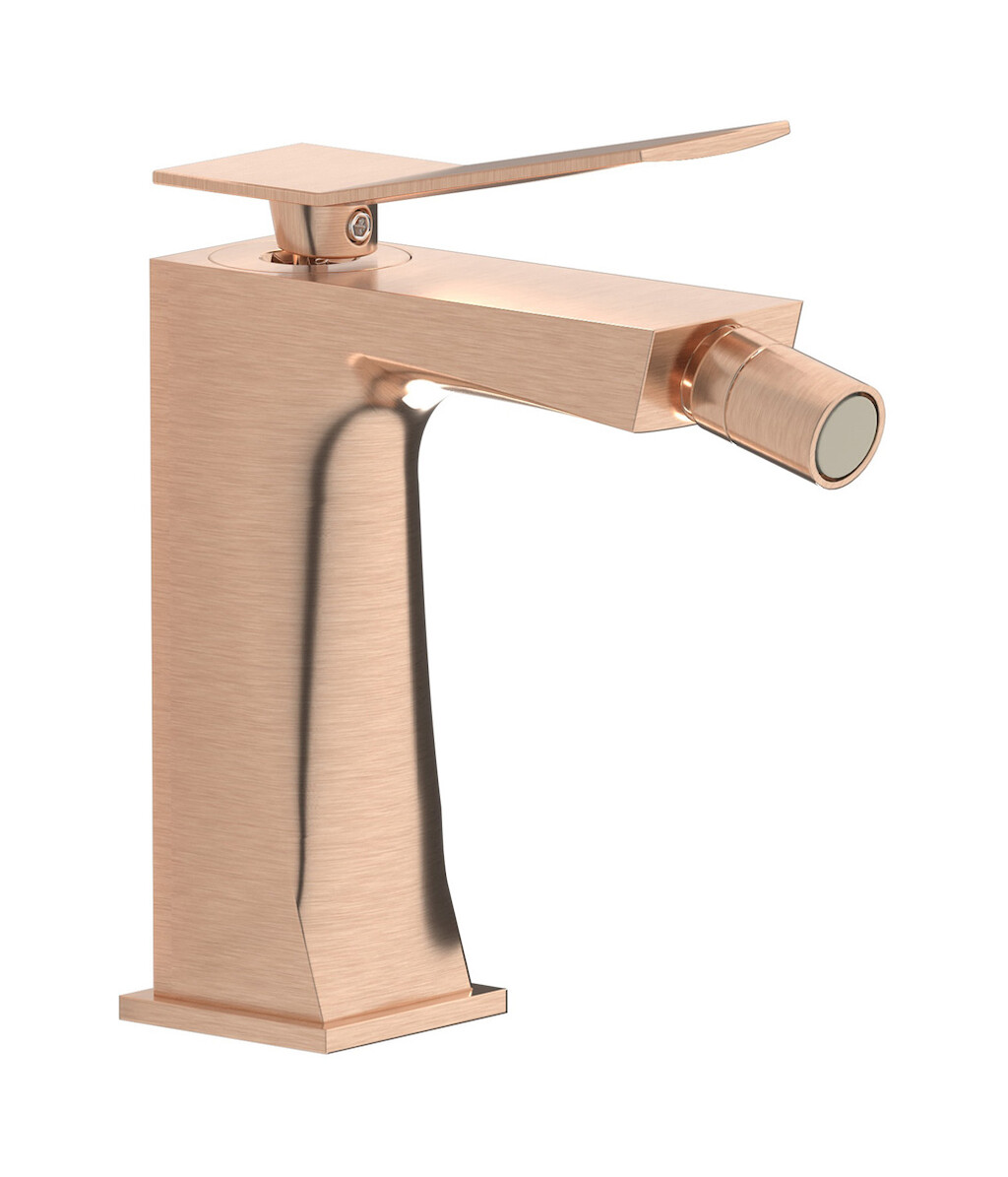 Смеситель для биде на 1 отверстие в комплекте с донным клапаном. WE ARE IB wa399cf Brushed Rose Gold Wave