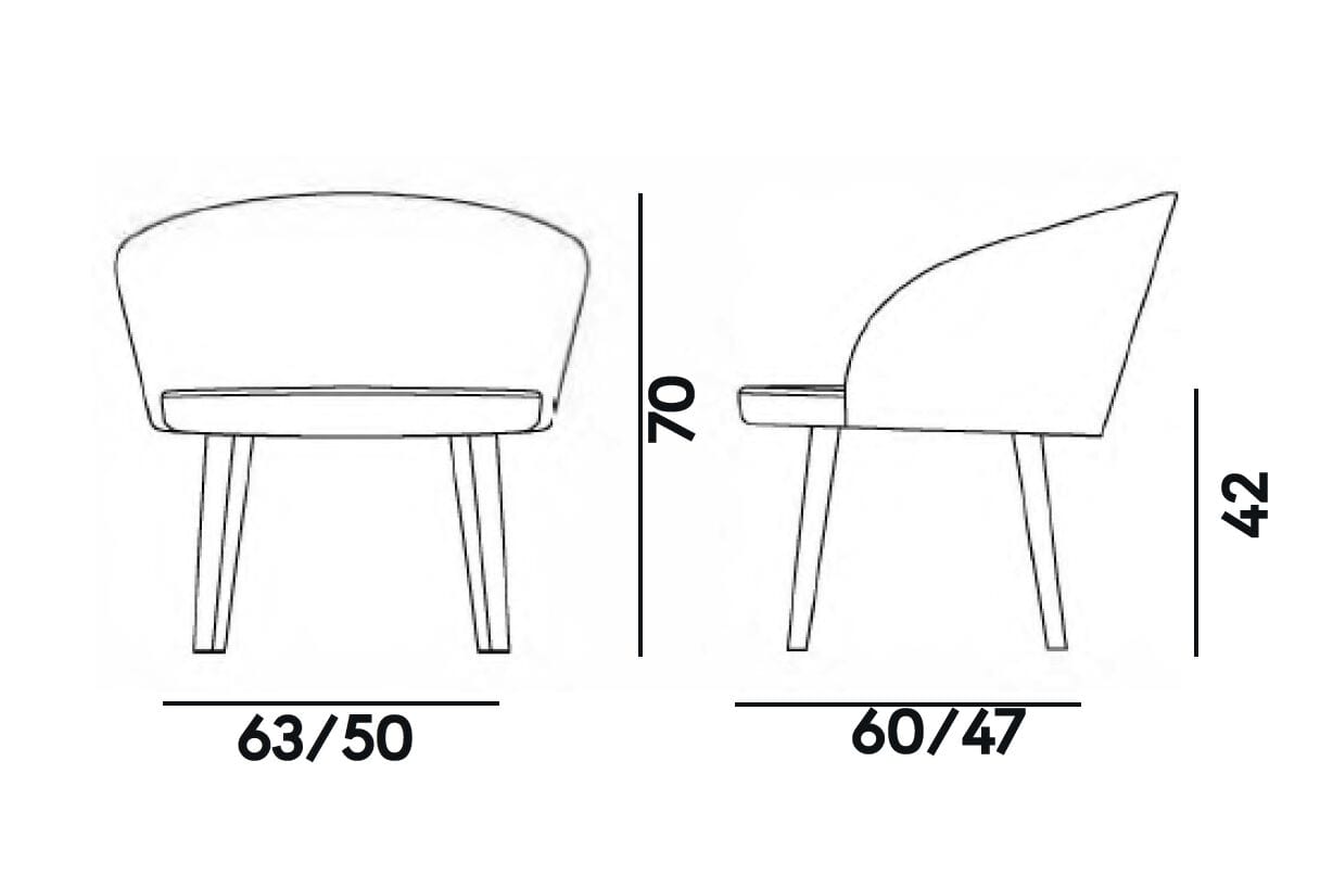 Кресло из бука с подлокотниками Billiani Мэрилин ARCH-00098512 - Вид №4