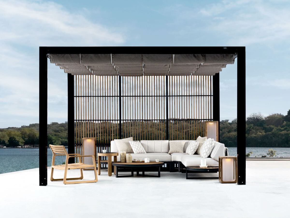 Угловой садовый диван из ткани MAMAGREEN Munia ARCH-00132661 - Вид №5