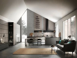 Floritelli Cucine Кухня с полуостровом без ручек Ares