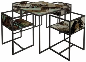 MOMENTI Квадратный стол из окрашенного металла Crazy home furniture - square collection