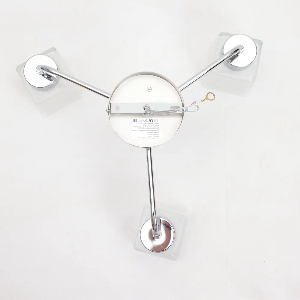 Люстра потолочная «Cerda» 3 лампы 10 м² цвет серебристый SCHAFFNER STLM-2187359 - Вид №12