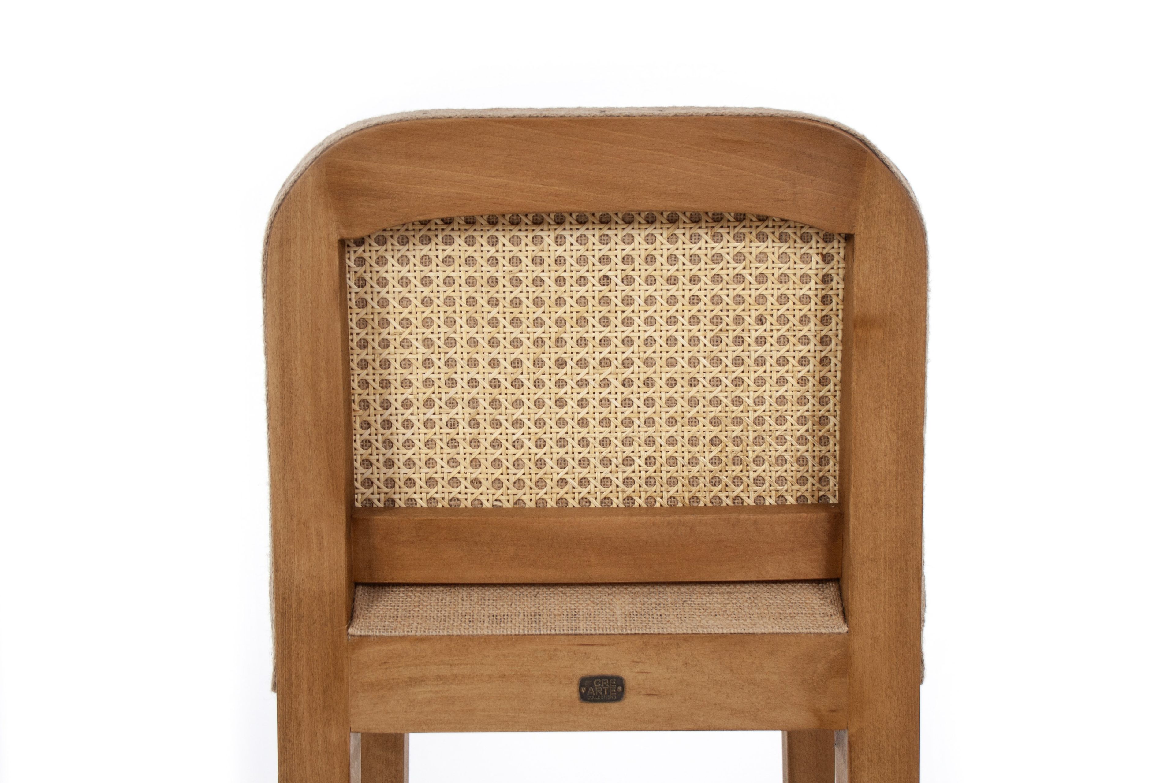 Высокий тканевый табурет с подставкой для ног со спинкой CREARTE COLLECTIONS Mauro Essence ARCH-00020122 - Вид №7