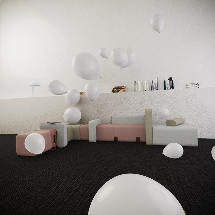 Marine Peyre Editions Модульный диван из ткани Bflex sun-id-1465796 - Вид №5