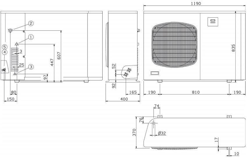 Argo Компактный тепловой насос воздух / вода, инвертор постоянного тока Im 387032081/387032  - Вид №6