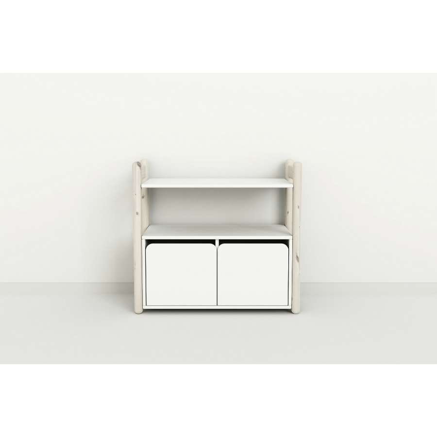 Гарнитур Mini С, 1 полка и 1 комод, белый, искусственно состаренный Flexa 812640290 - Вид №1