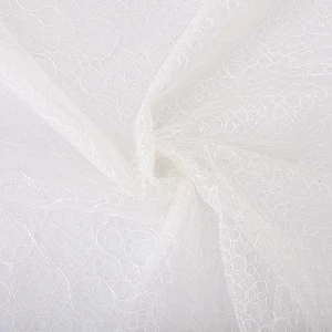 Тюль с вышивкой на сетке «Пузырьки» 1 п/м 280 см цвет кремовый