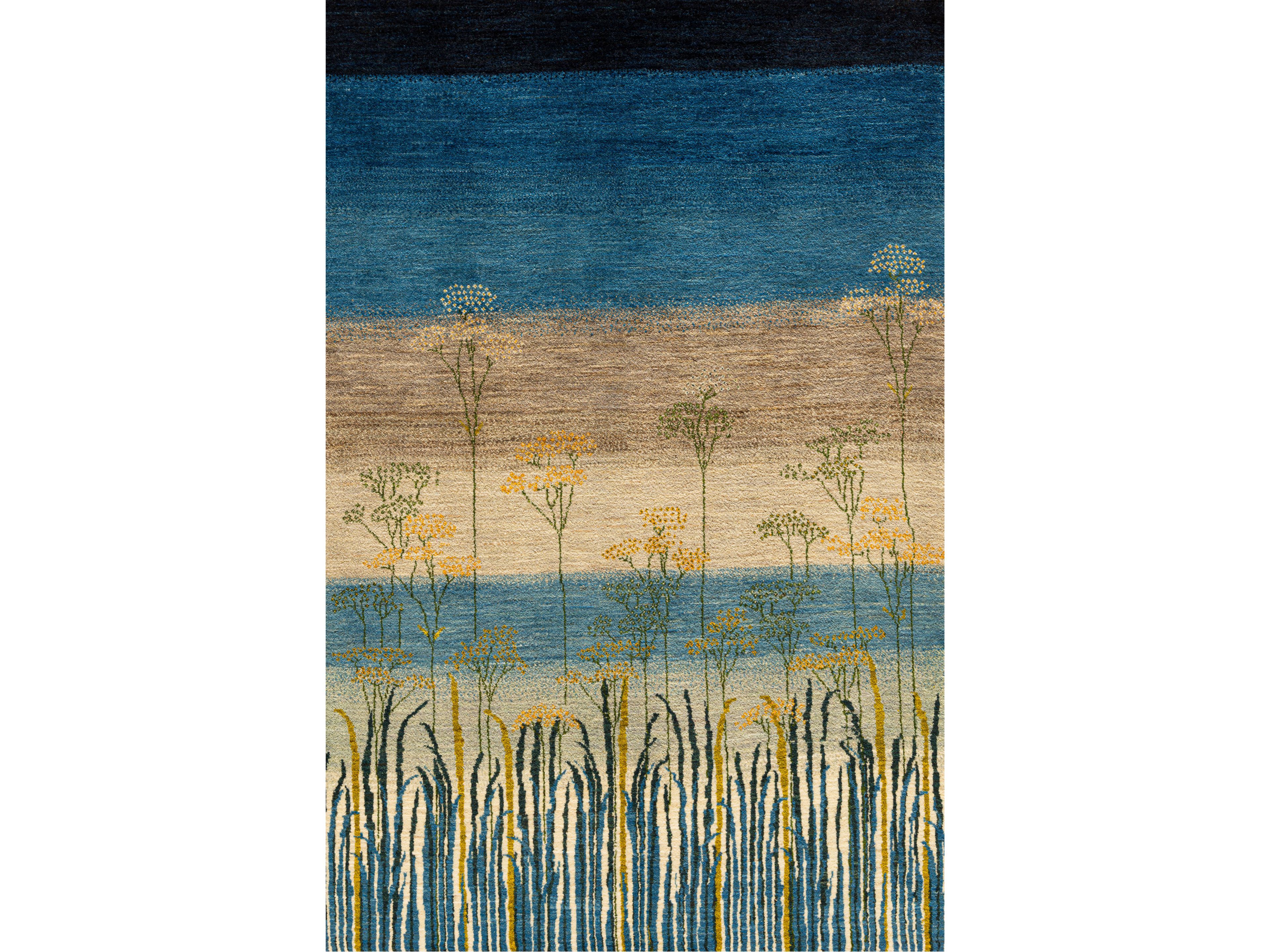 Прямоугольный шерстяной цветочный ковер Zollanvari Shorelines-Gabbehs Флора и фауна ARCH-00125282 - Вид №1