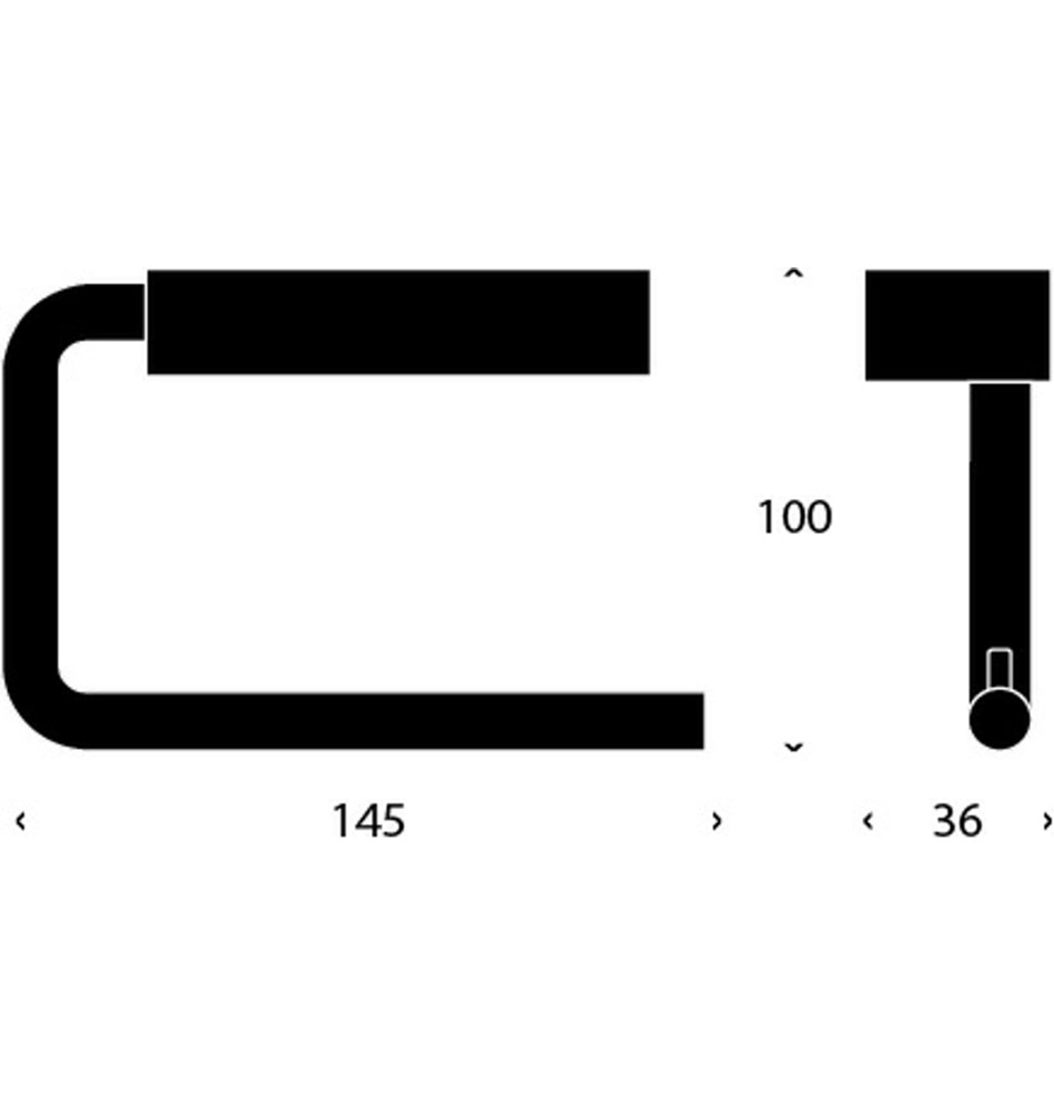 FROST Держатель туалетной бумаги 3 » матовый Алюминий Матовый Q301414510  - Вид №2