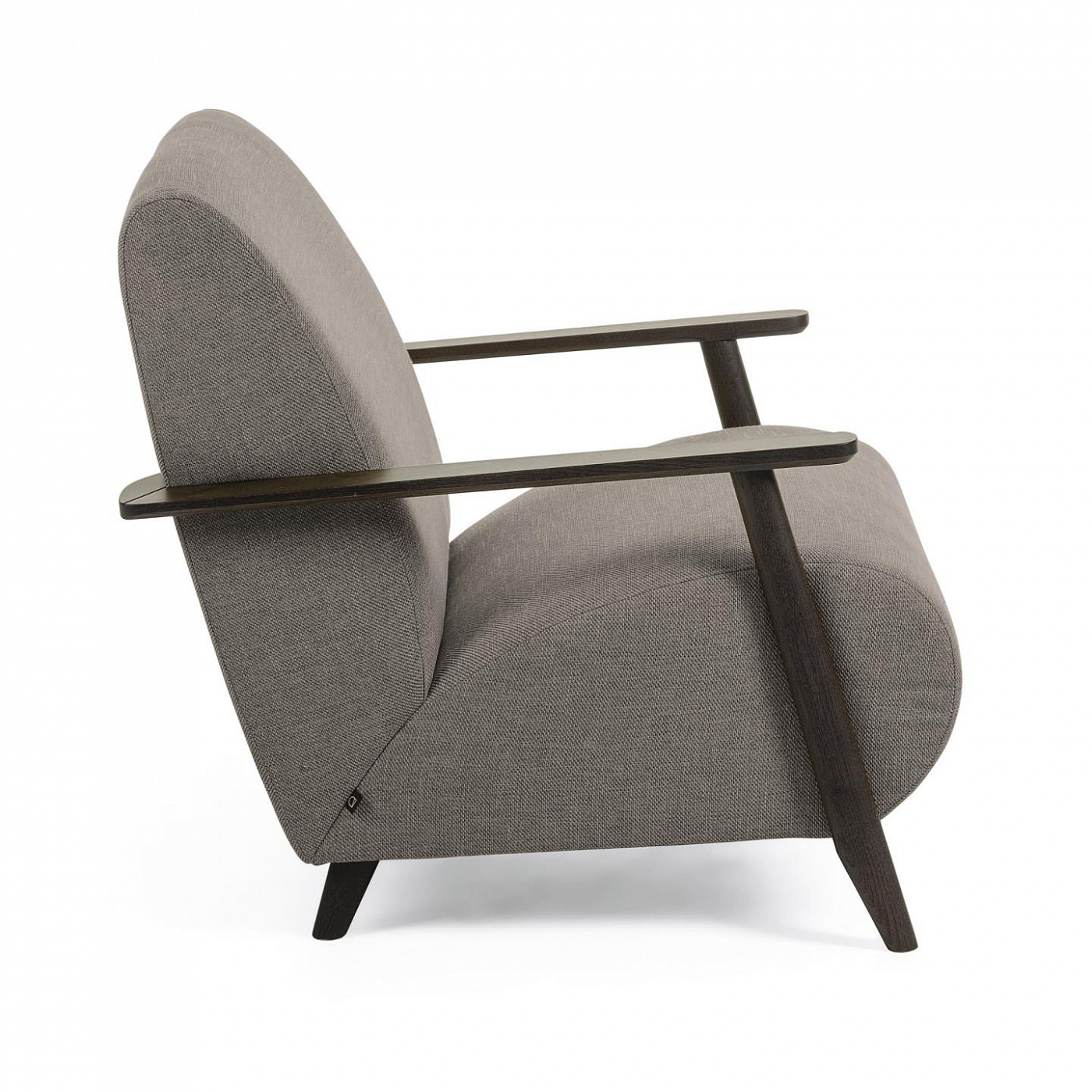 063560 Кресло светло-серое подлокотники черные La Forma Marthan  - Вид №1