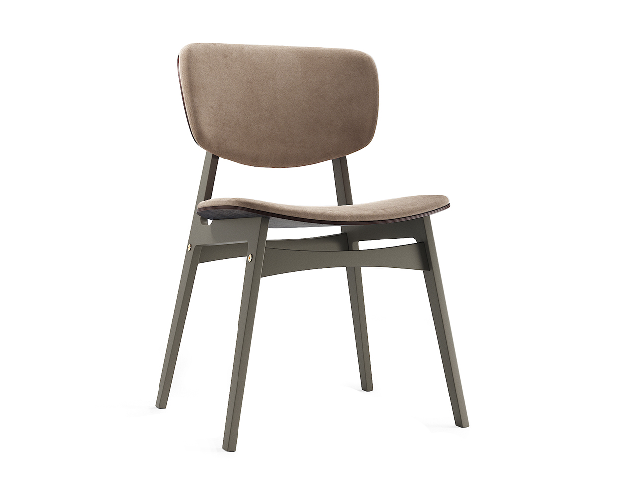 Мягкий стул SID Тёмная берёза / дымчатый кварц / Ткань категория 2, арт. 032 THE IDEA  210644 Коричневый  - Вид №1