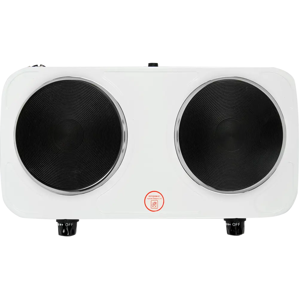 Плитка электрическая настольная ORE CM30I 48x7.5x24 см 2 конфорки чугун цвет белый STLM-2017502 - Вид №1