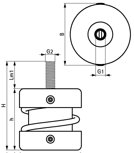 2800200150 VibraTek® MS-M Spring Mount compact spring isolator for light equipment walraven  - Вид №1