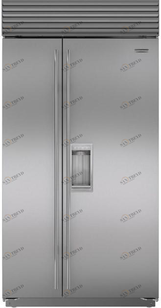 Sub-Zero Встраиваемый двухдверный холодильник из нержавеющей стали с диспенсером для воды класса a +  Icbbi-42sd/s/th 
