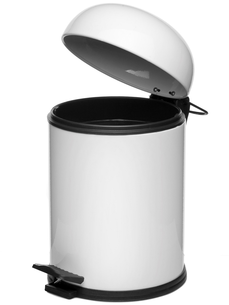 Вёдра с педалью и крышкой Aquarius 5L White NAVAKO 11020 - Вид №1