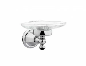 038278.N00.50 Подставка для мыльницы с черным кристаллом сваровски Яркий хром