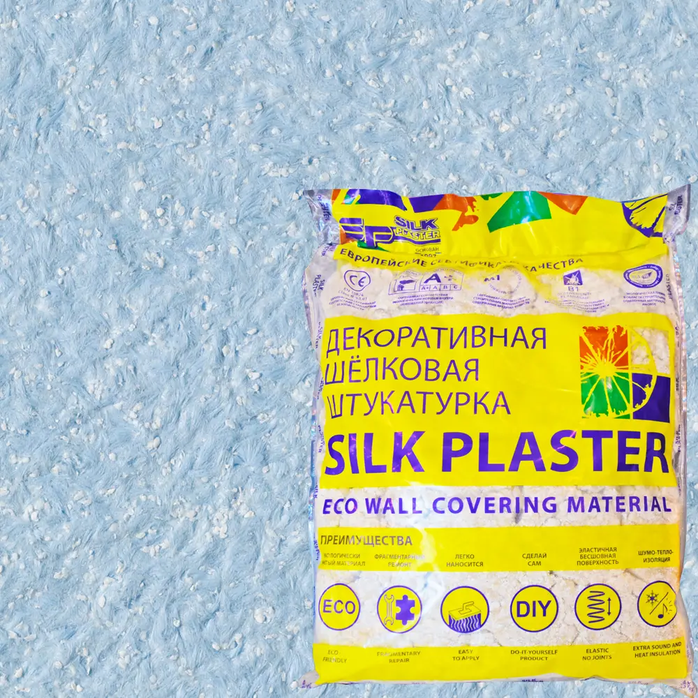 Жидкие обои Silk Plaster Прованс 047 1 кг цвет голубой STLM-2128676