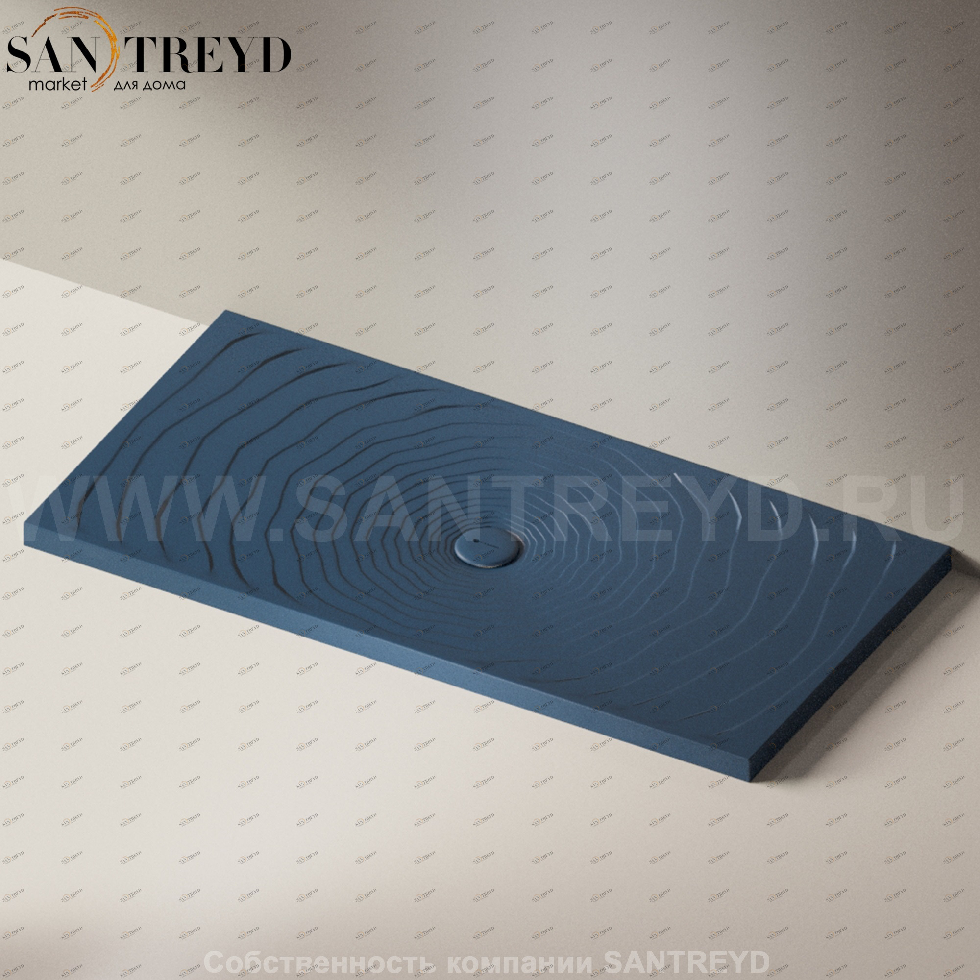 Flaminia WATER DROP Душевой поддон 160 см синий DR8016.7016 Ceramica Flaminia DR80167016