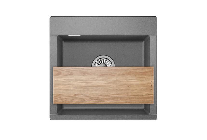 ES-5201, ГРАФИТ (ЧЁРНО-СЕРЫЙ), кухонная мойка, кварц, ESTETICA GRANULA 5201-ST169 - Вид №3