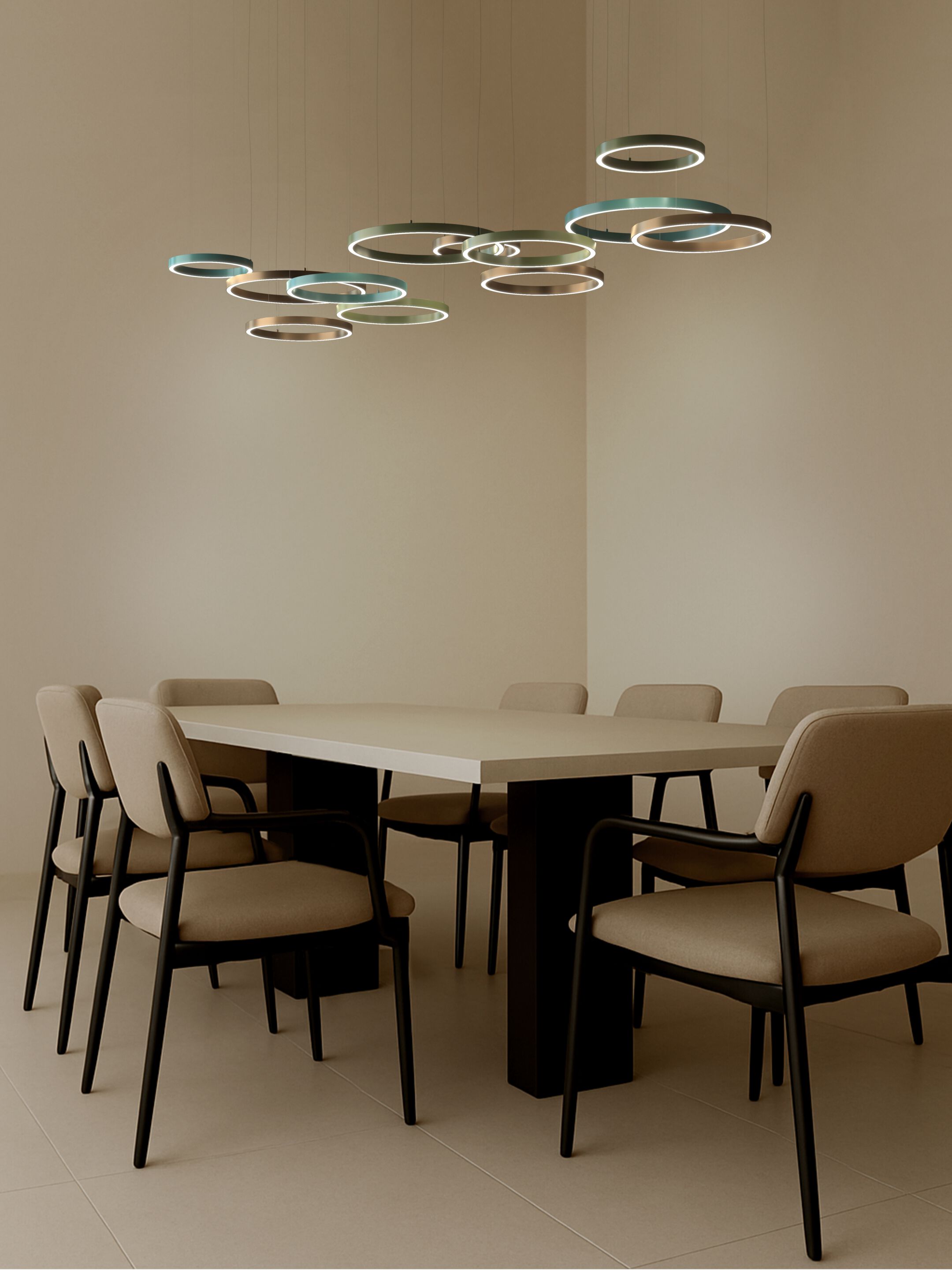 Алюминиевый светодиодный подвесной светильник Euroluce Lampadari Henos ARCH-00089974 - Вид №1